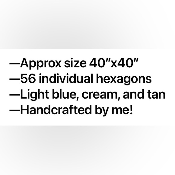 Handcrafted Hexagon Baby Blanket - Picture 2 of 6